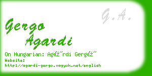 gergo agardi business card